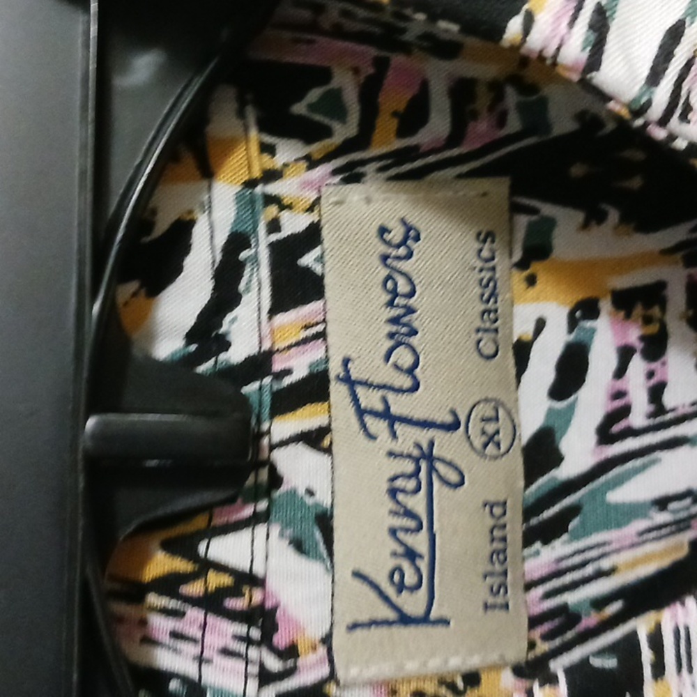 Kenny Flowers Island Classics button down - rayon - abstract print - XL - Picture 2 of 10